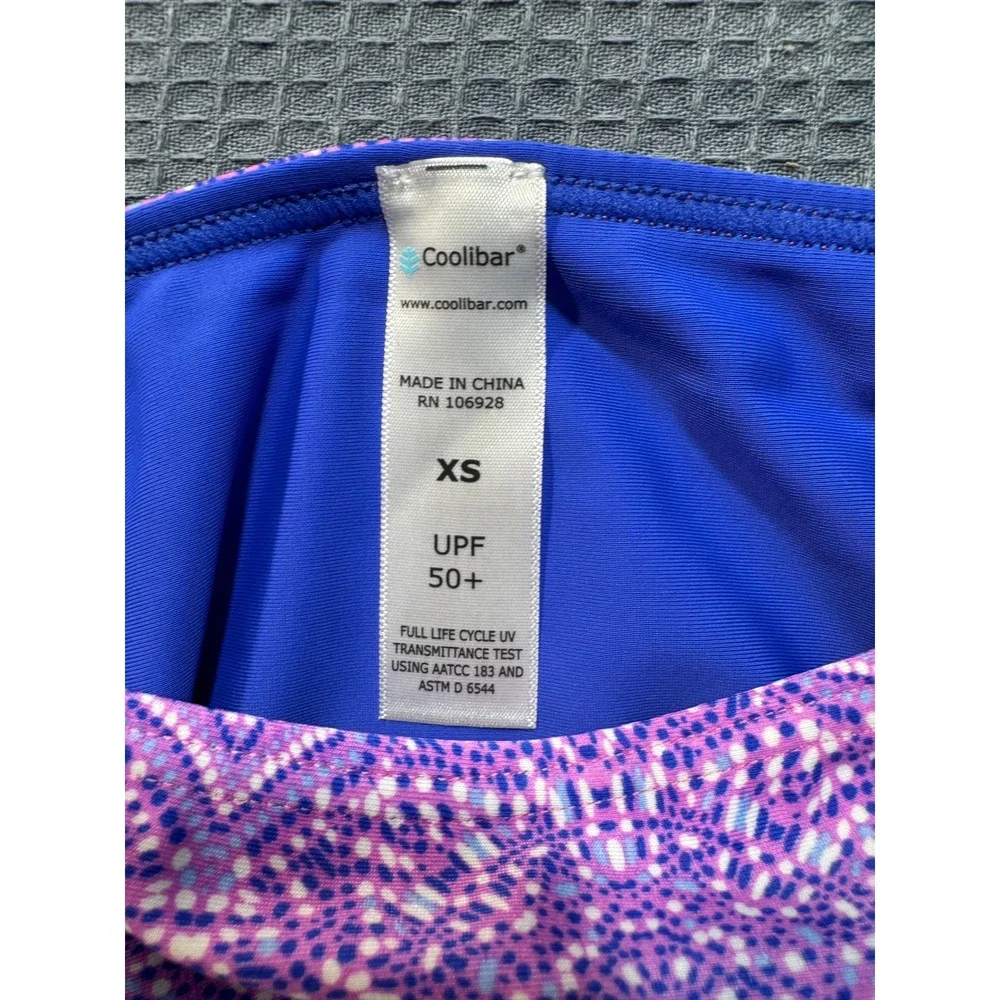 Coolibar Swim Bottom Womens XS Purple Mosaic UPF 50+ 03301-596-51